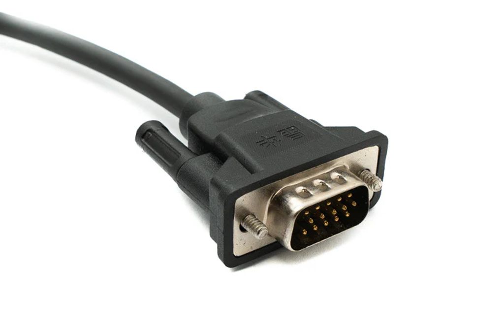 SYSTEM-S VGA Kabel 2 m HD15 Stecker zu Stecker Panel Mount Schraube DSub 15pin Adapter