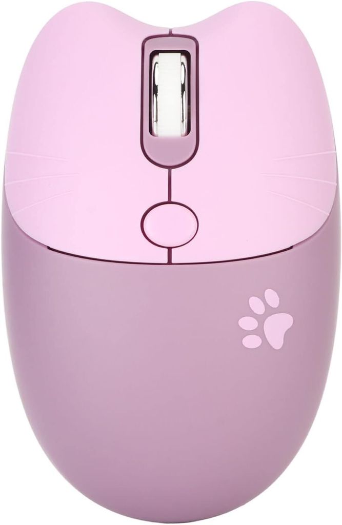 2,4 G Kabellose Optische Süße Katze, Leise Maus mit USB-Empfänger, 3 Stufen DPI Einstellbar, Geräuschlose Nutzung, für Laptop, Computer, Deskt...
