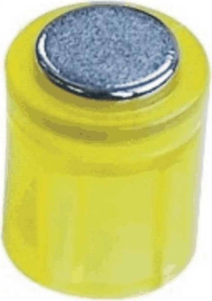 Magnet Zylinder 14x9mm bis 1900g VE=6 Stück kristallgelb