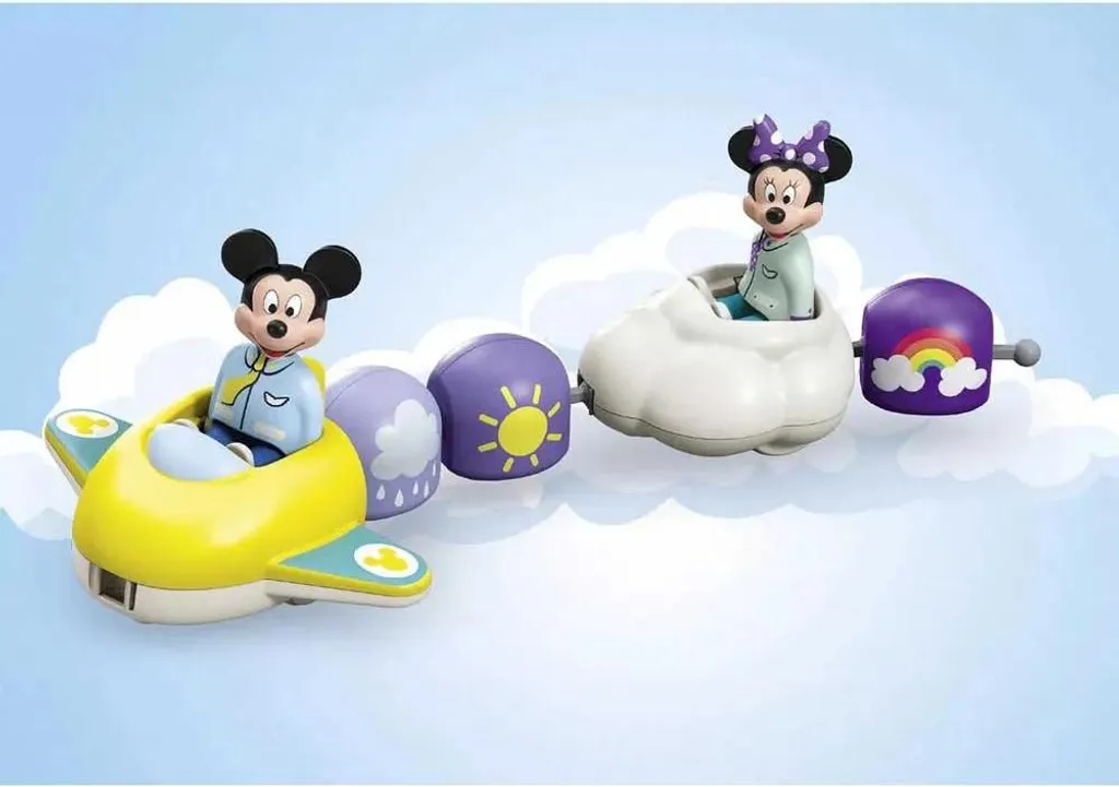 PLAYMOBIL Junior 71697 Mickey Mouse Train des nuages coloré et empilable - 12