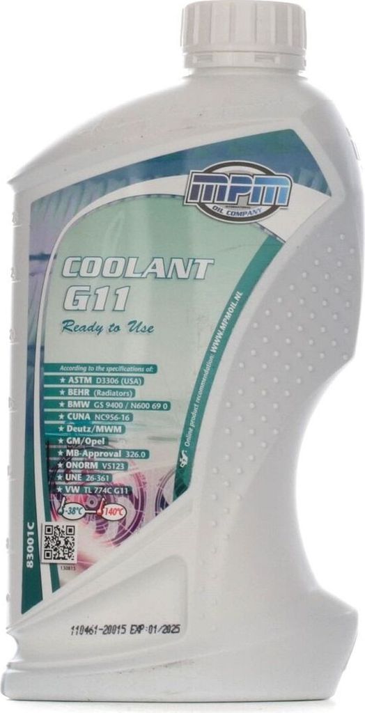 MPM Kühlmittel Kühlerfrostschutz 1L Grün -38°C Antifreeze Produktbild 