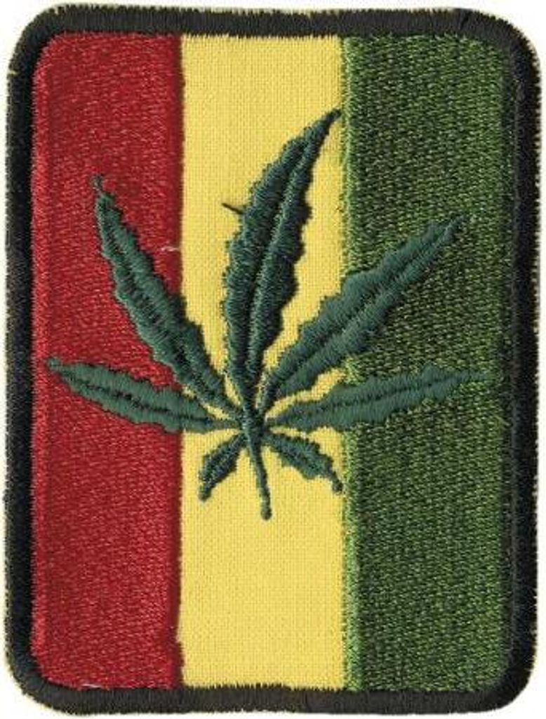 AUFNÄHER - Hanf - 03208 - Gr. ca. 7,5 x 5,5 cm - Patches Stick Applikation