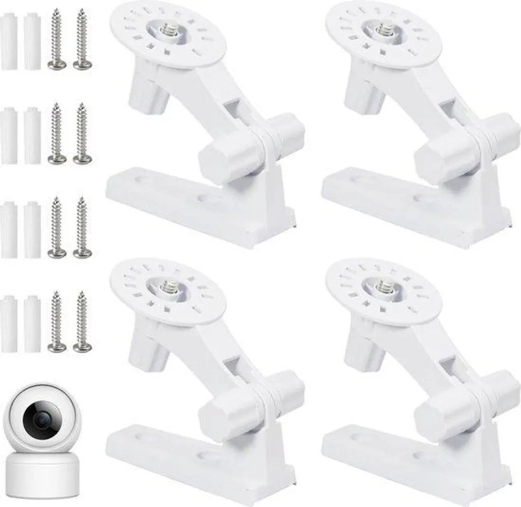 4 Supports muraux pour TP-Link Tapo noirs - Fixation réglable caméra