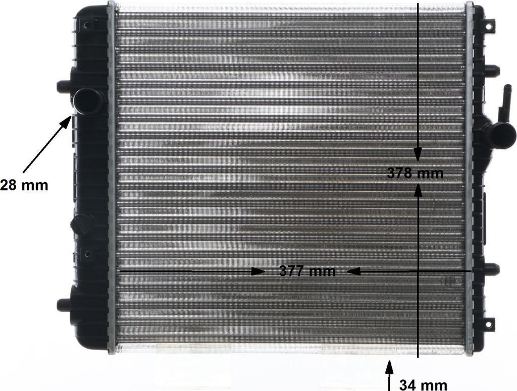 MAHLE CR 837 001S Kühler Wasserkühler Motorkühler für OPEL AGILA (A) (H00) für VAUXHALL Agila Mk I (A) (H00)