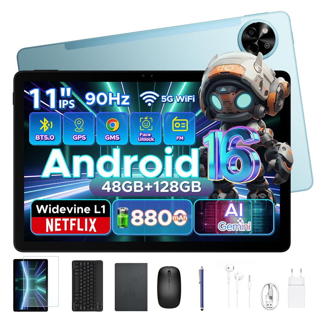 Tablet AP11, Android 16, 48 GB RAM + 128 GB pamięci Zdjęcie produktu 