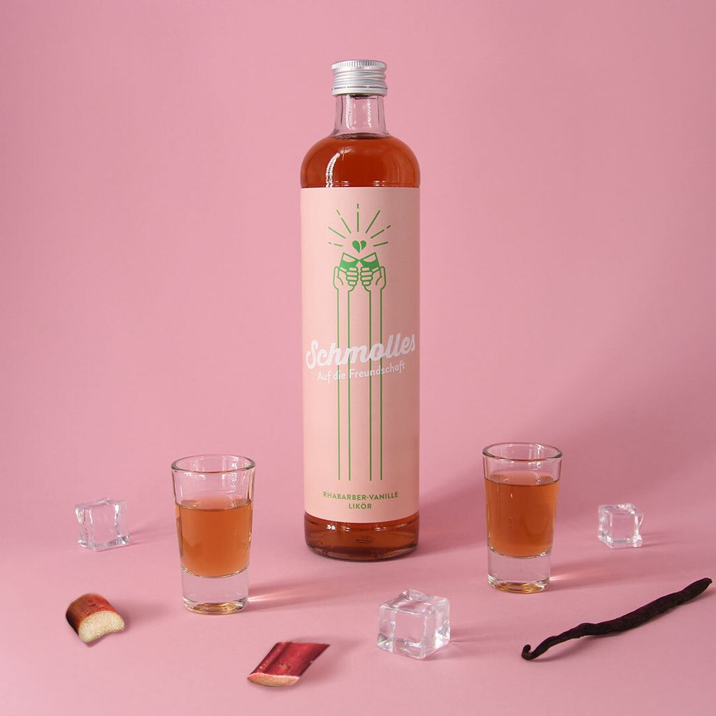 Schmolles Rhabarber-Vanille Likör // 0,5L 15% Produktbild 