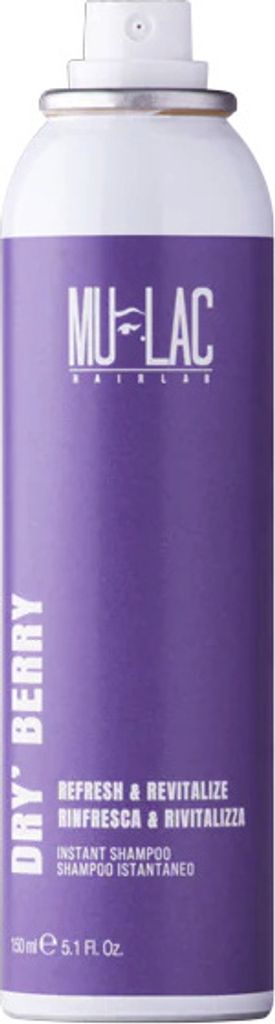 Mulac Cosmetics DRY'BERRY Instant Dry Shampoo Refreshes and Revives Vegan 150ml