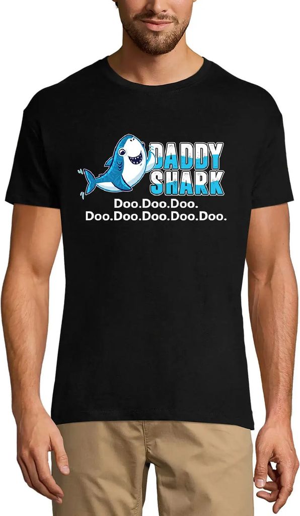 Herren Grafik T-Shirt Daddy Hai doo doo doo - Vaters - Baby Liebe – Daddy Shark Doo Doo Doo - Father's - Baby Love – Öko-Verantwortlich Vintage