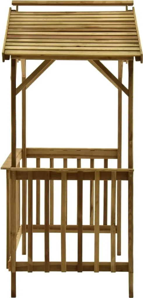 Toit de Protection pour Barbecue en Bois de Pin 163x93x210 cm Extérieur - 12