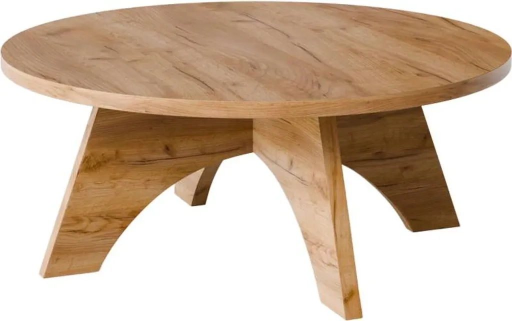 Petite table basse ronde BELL Ø68 cm Chêne Craft pour salon et séjour