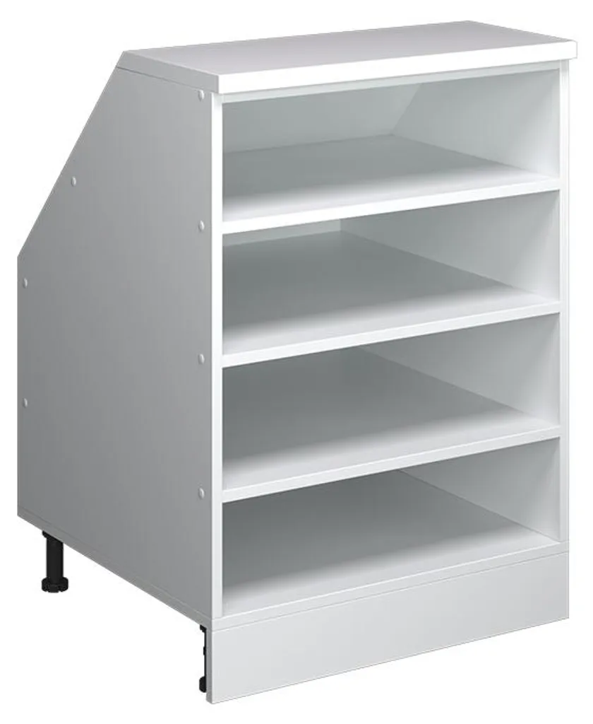 Meuble de rangement blanc profond 60 cm Vicco Rion à 4 niches
