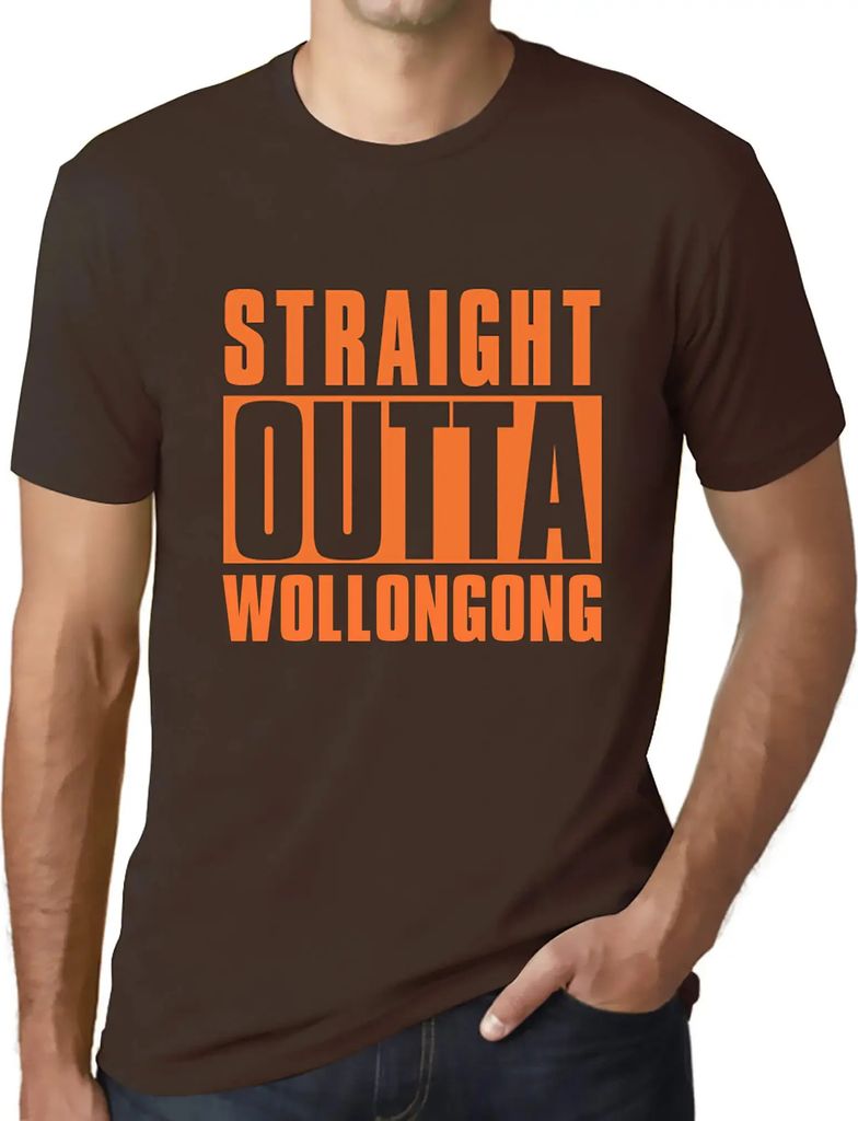 Herren Grafik T-Shirt Direkt aus Wollongong – Straight Outta Wollongong – Öko-Verantwortlich Vintage Jahrgang Kurzarm Lustige Druck Geburtstag