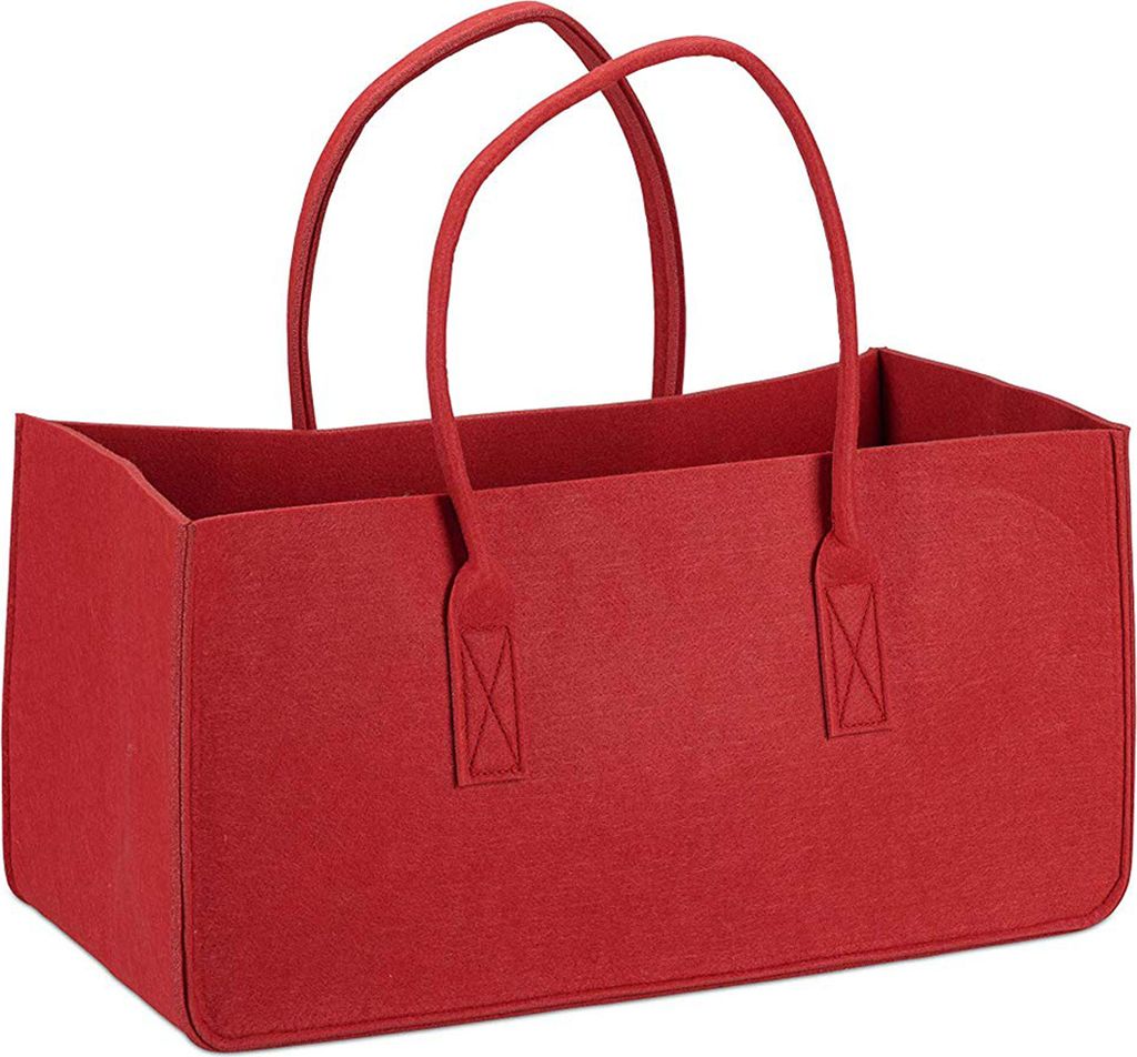 Filztasche Kaminholz Rot Tragetasche, Felt Bag