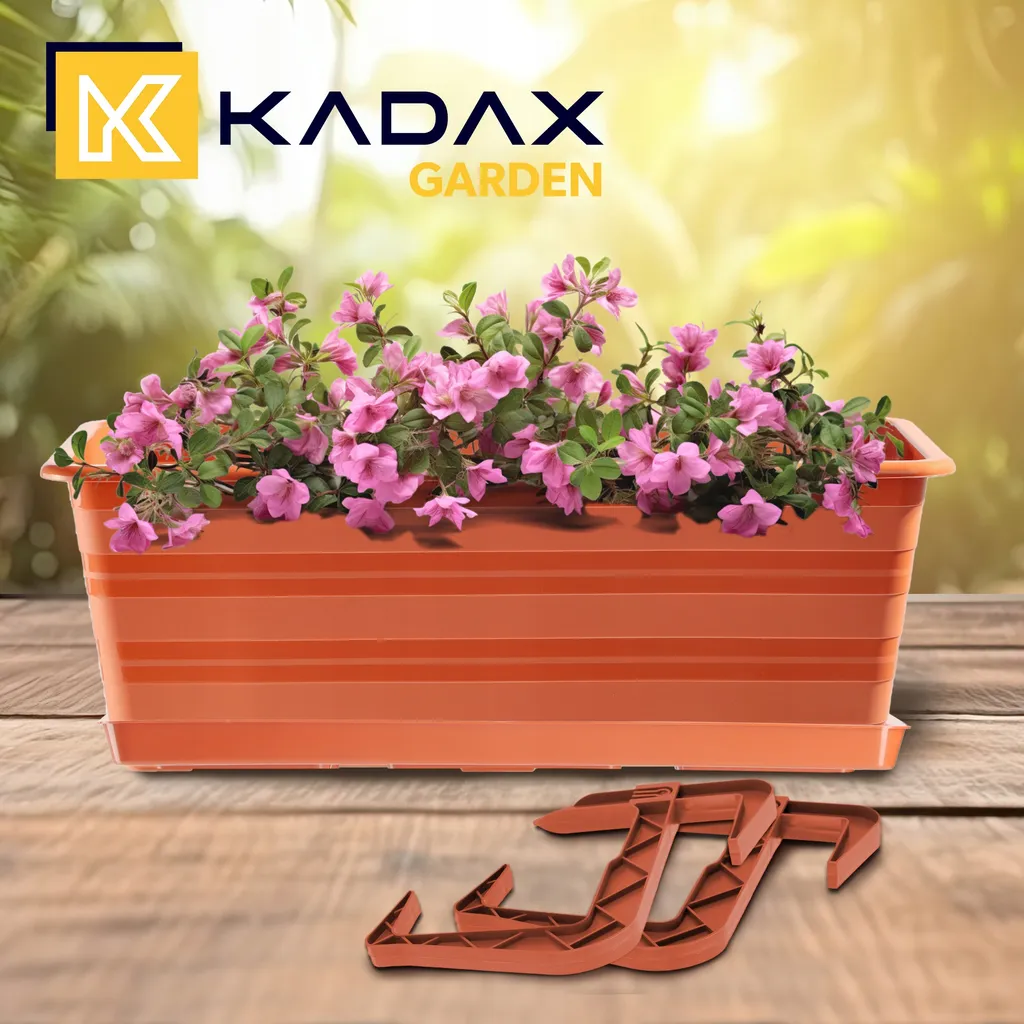 Jardinière plastique 40cm robuste Cati KADAX avec fixation et réservoir - 2