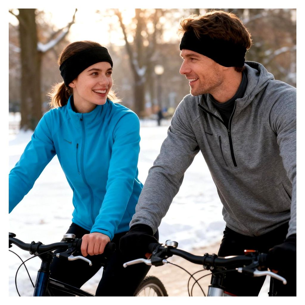 Winter Stirnband Set, Sportliche Ohrenwärmer für Damen und Herren, Windstopper Stirnband für Joggen, Laufen, Wandern und Radfahren