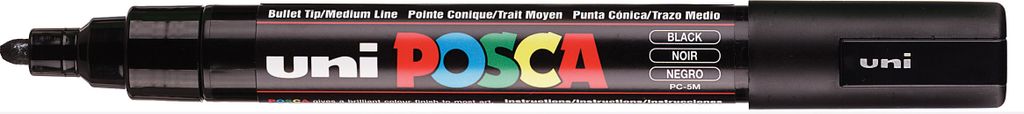POSCA Pigmentmarker (PC-5M) schwarz Produktbild 
