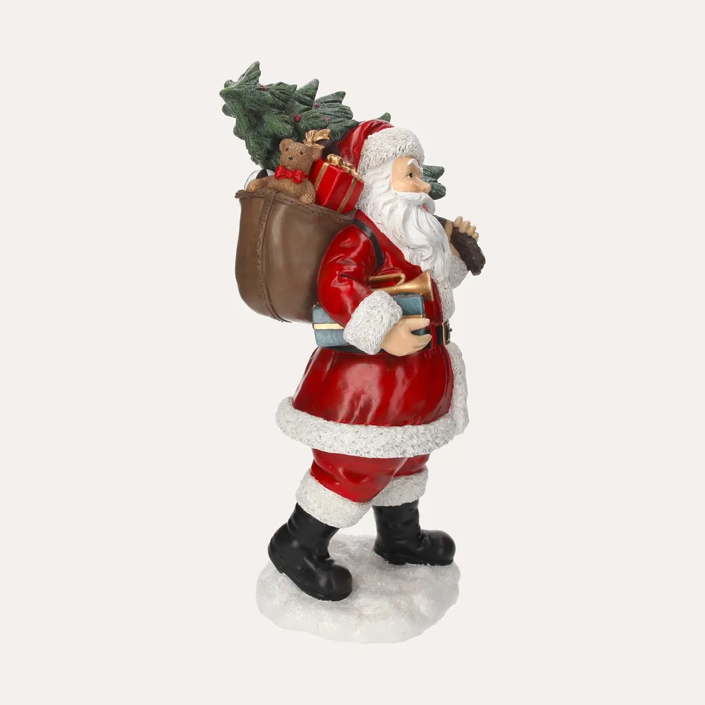 Père Noël robuste en résine - Décoration durable pour éviter la casse - 7