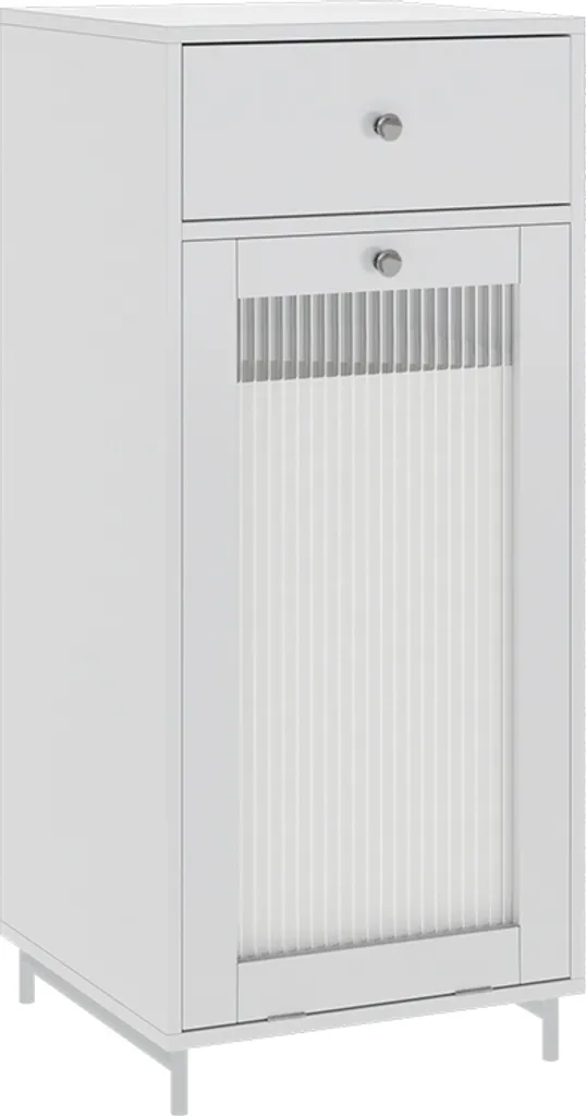 Armoire de toilette Vicco Malte Blanche 40x96cm avec finitions mélaminées
