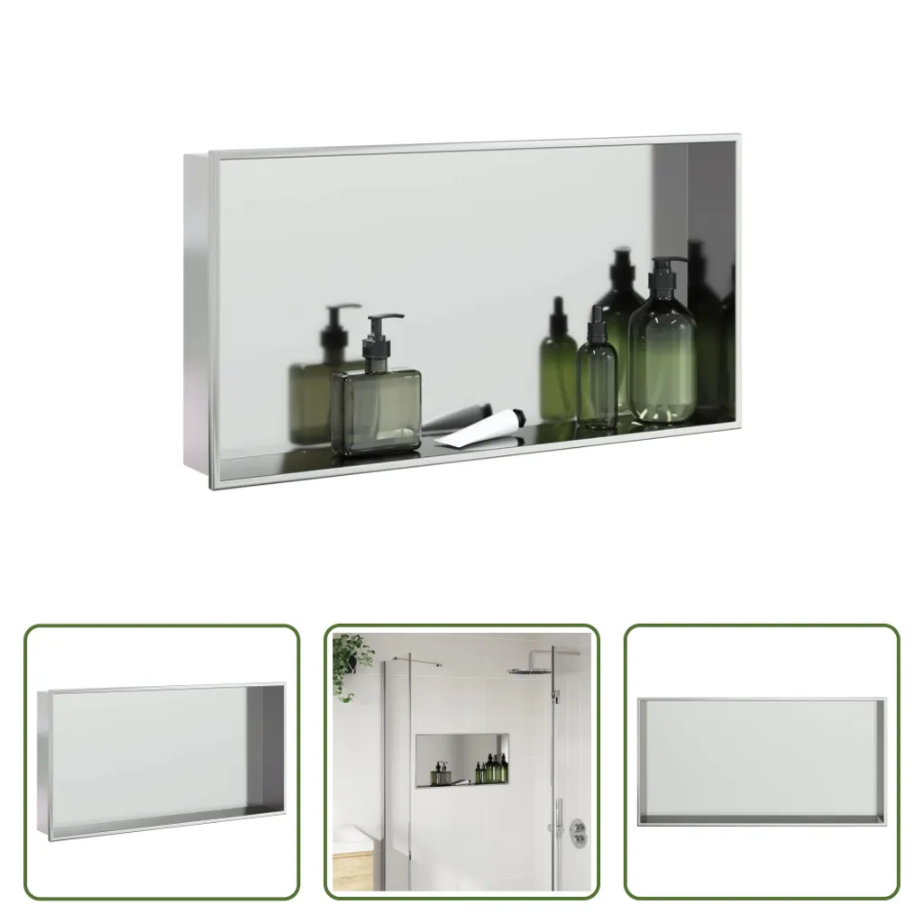 Piatto Doccia Esclusivo in Acciaio Inox Spazzolato 62x32x9