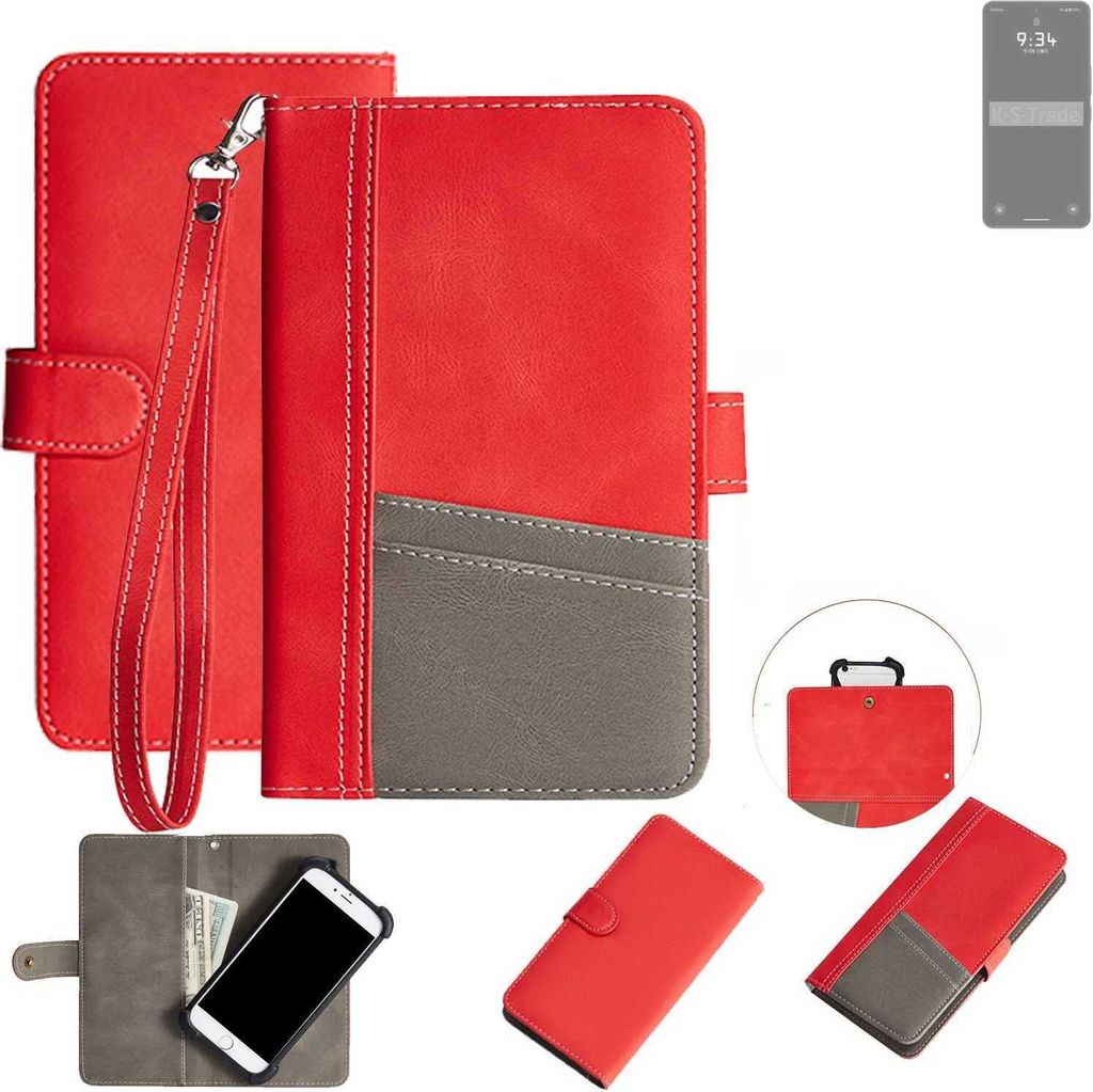 K-S-Trade Handy Schutzhülle für Leica Leitz Phone 3 Hülle Portemonnee Brieftasche Klapphülle Kartenfächer Flip Wallet Case Etui
