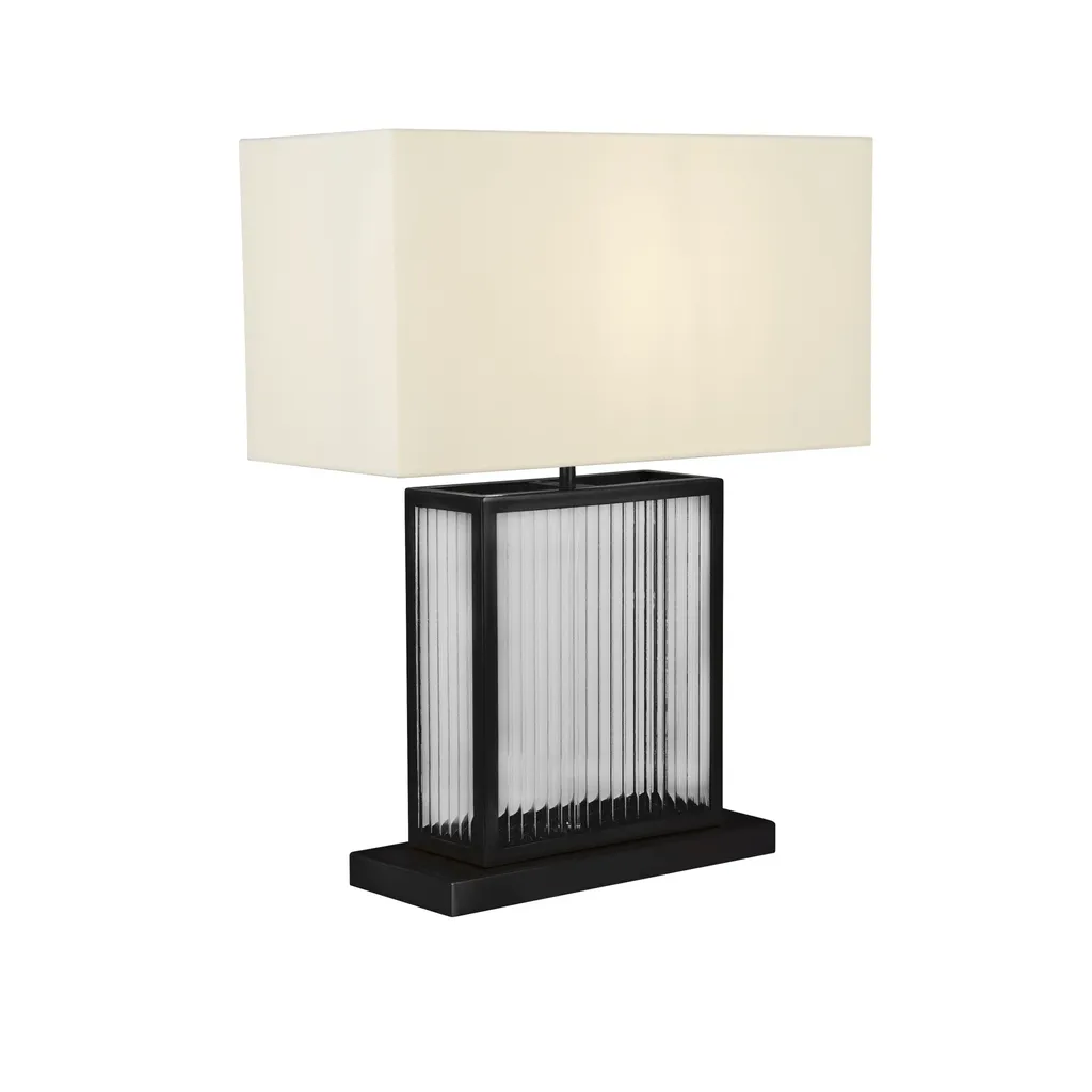 Lampe Clarendon 1Lt Noir Mat et Velours - Éclairage chic sans reflets
