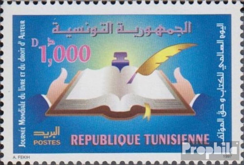 Briefmarken Tunesien 1997 Mi 1356 (kompl.Ausg.) postfrisch Welttag des Buches