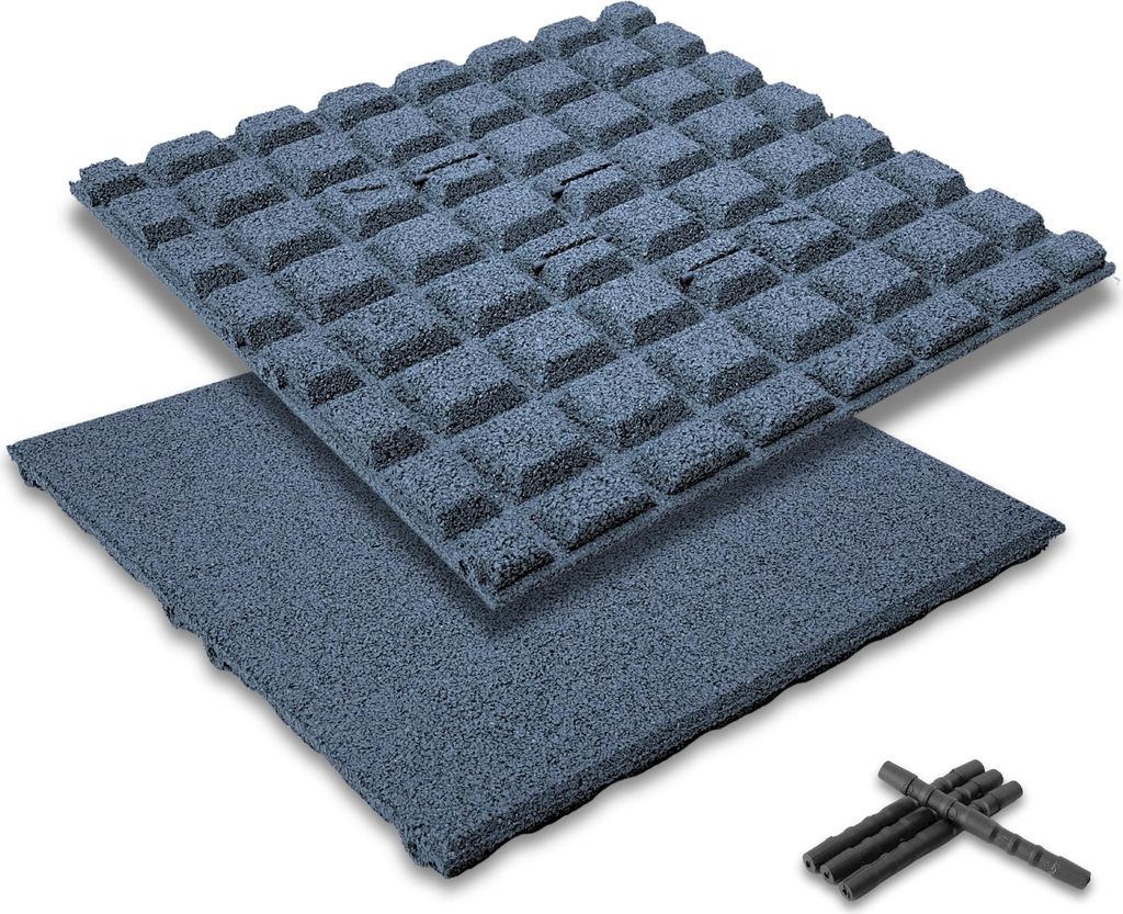 bepco Fallschutzmatte 4er Set - (50x50cm, Grau) - Produktbild 