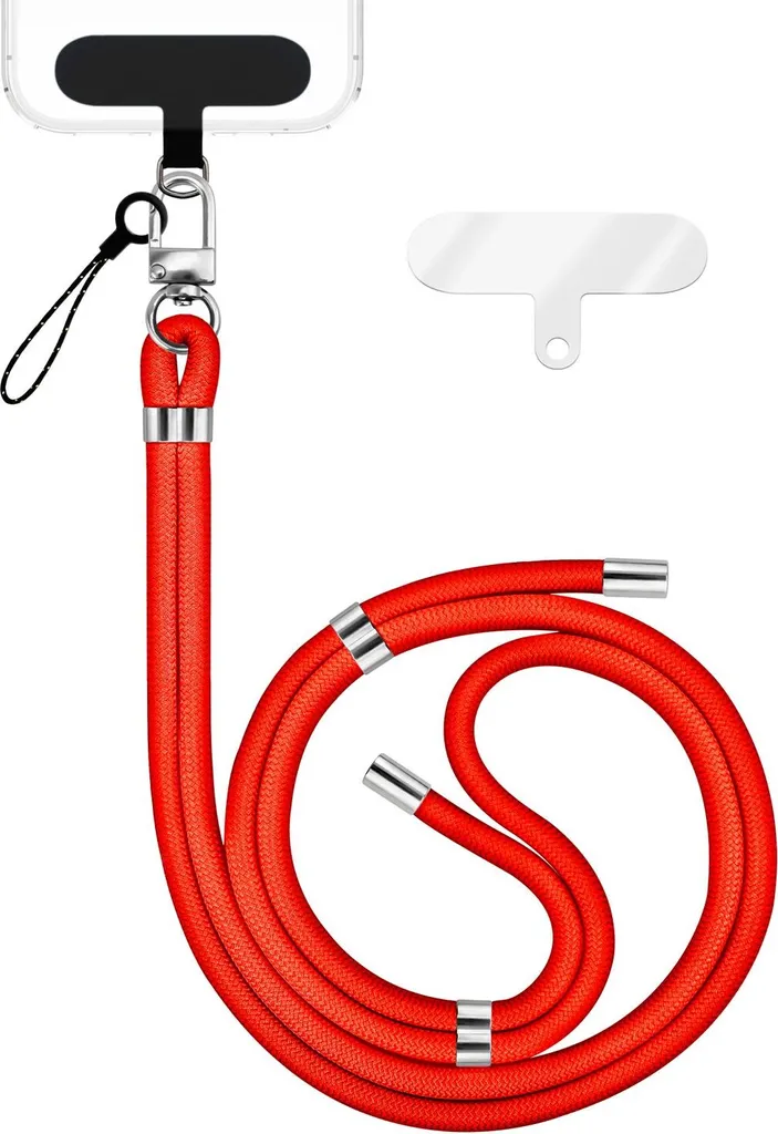 HoldMe Laccio Smartphone Arancione Neon - Moschettone Argento