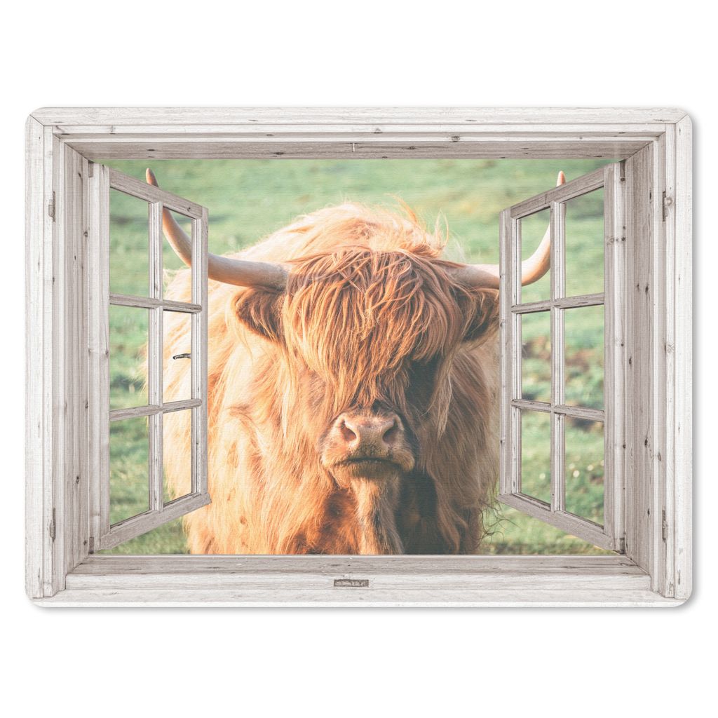 MuchoWow Mauspad Mousepad Schottischer Highlander - Kuh - Ansicht 23x19 cm - Mousepads - Maus Mat - Pad - Mausunterlage - Schreibtischunterlage -...