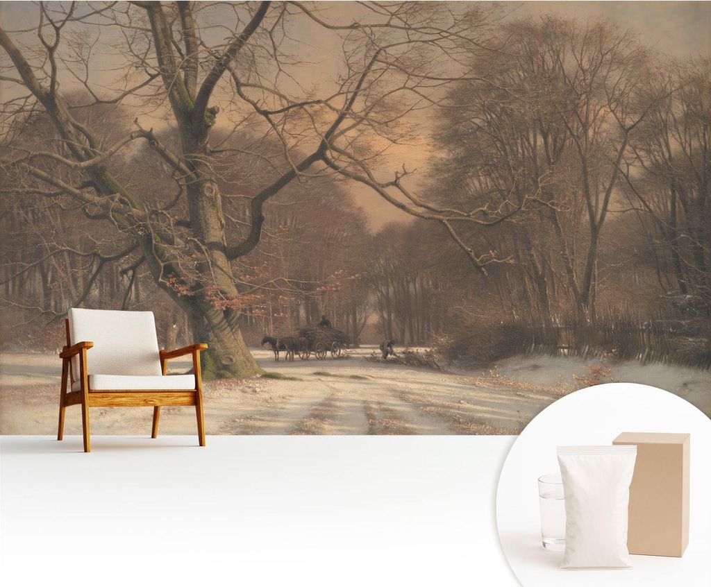 Fototapete - 416x254 cm - Tapete - Wandtapete - Wandbilder - Dekofolie - Tapete Folie - Wand - Dekoration - Wohnzimmer - Winterlandschaft