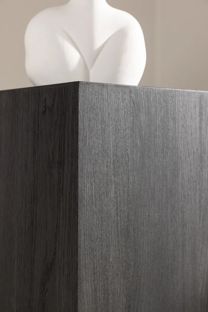 RamsvikL table d'angle piédestal noir - Bout de canapé design moderne - 10