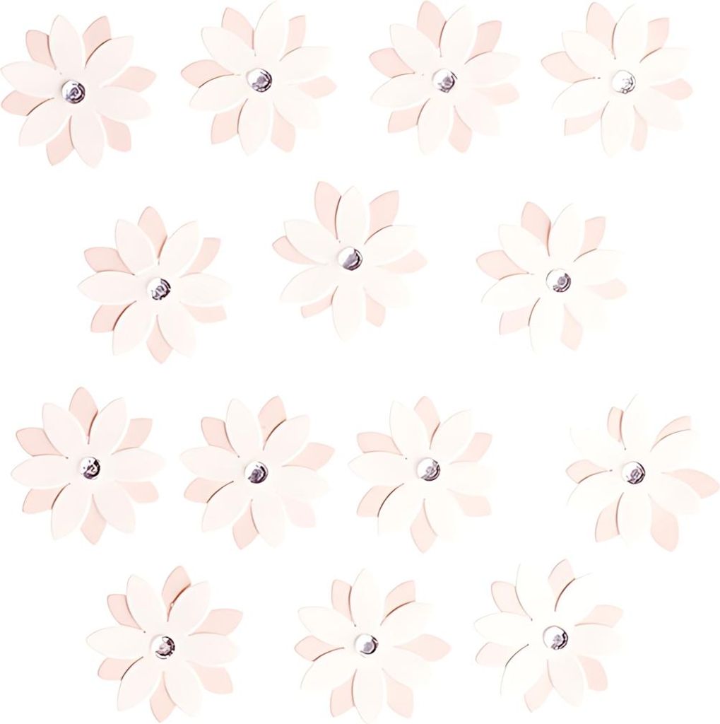 Sticker Einzelblüten weiß/rosé