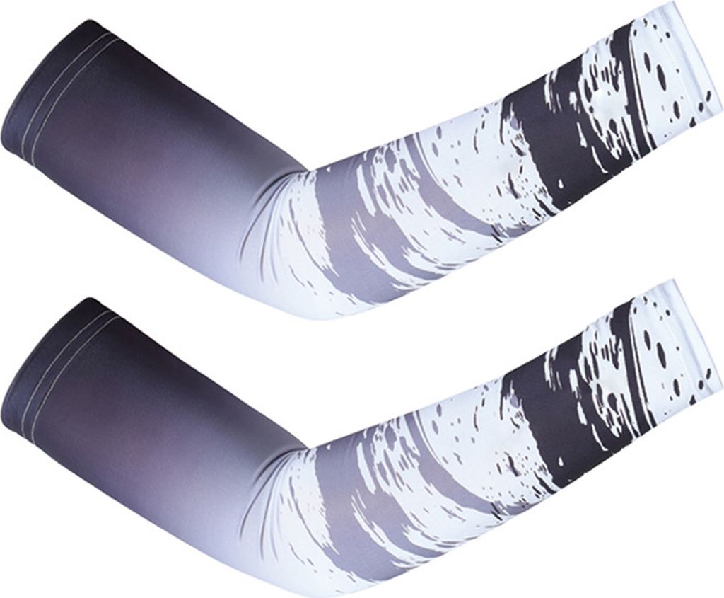 1 Paar Sommer-Armstulpen aus Eisseide, UV-Sonnenschutz, atmungsaktiv, rutschfest, elastisch, für Männer und Frauen, Outdoor, Radfahren, Angeln, l...