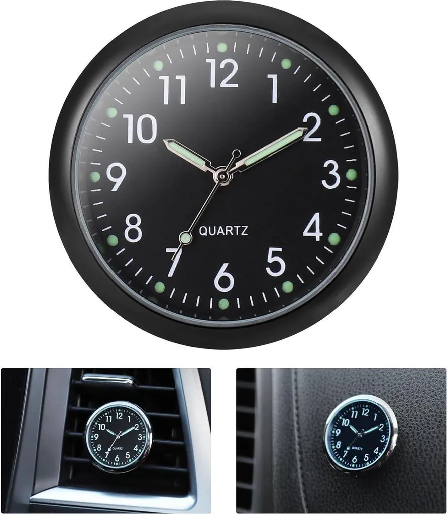 Mini Horloge à Quartz pour Voiture : Lisez l'Heure Sans Distraction