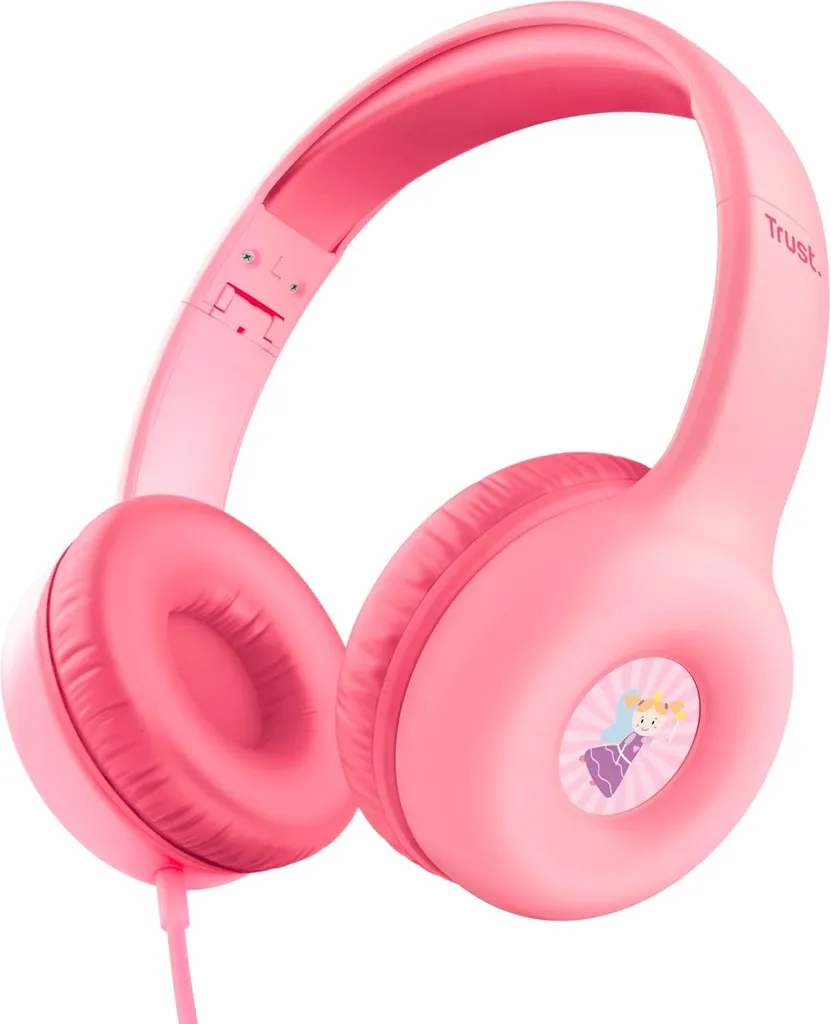Cuffie da Viaggio Bambini Pieghevoli 85dB con Microfono e Adesivi