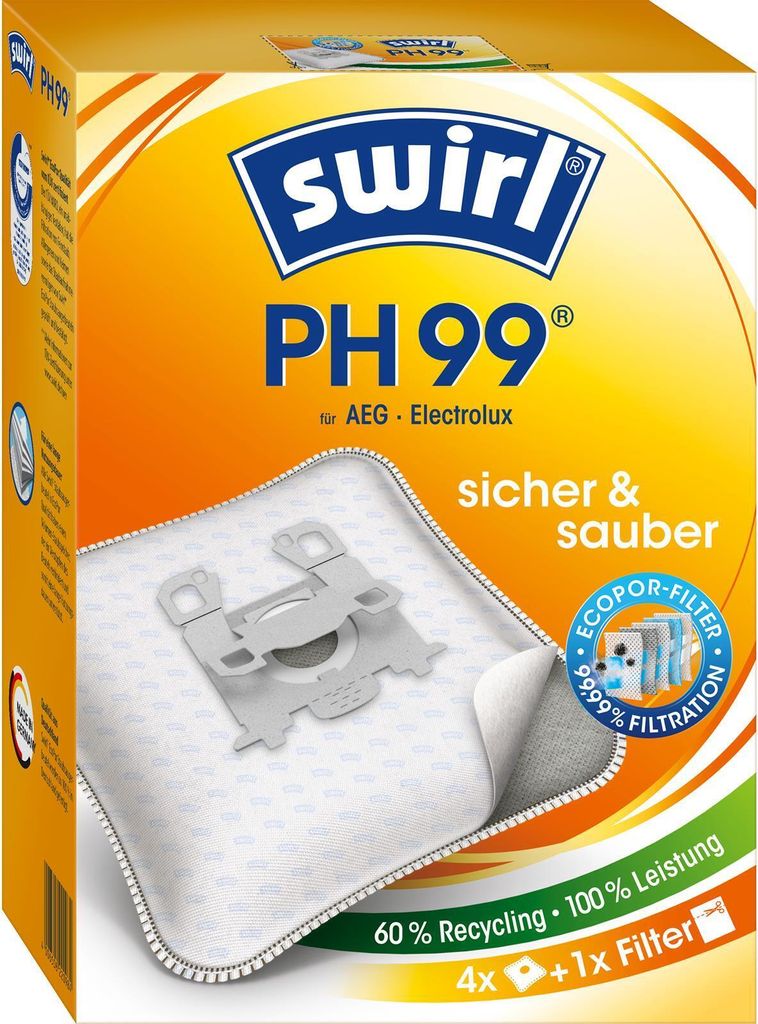 Swirl PH99 / PH 99 EcoPor Staubsaugerbeutel kompatibel AEG Produktbild 