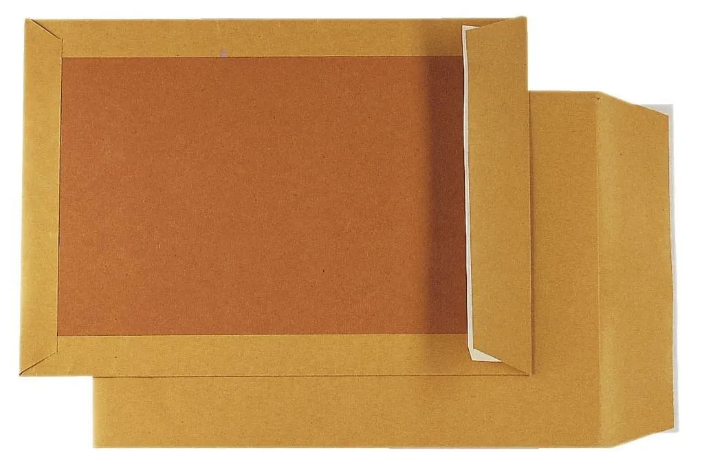 Pochettes B4 Dos Carton Recyclé 130g - 125 Enveloppes Kraft Marron