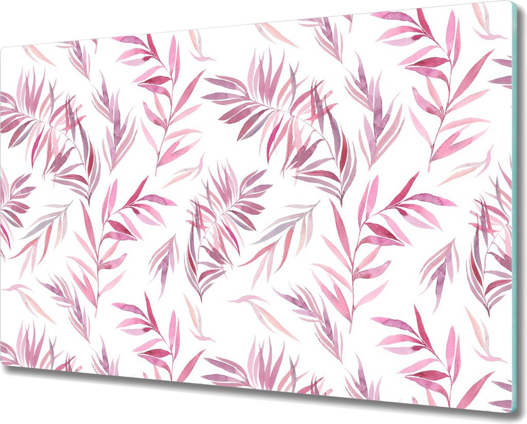 Glas Schneidebrett Herdabdeckplatten Schneideplatten - 80x52 cm - Lila Palme Kunst