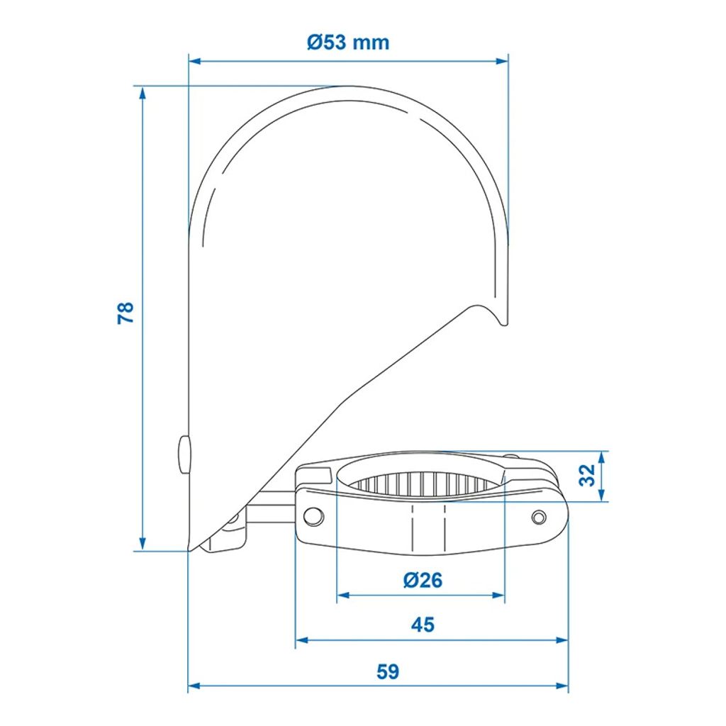 ProPlus klappbare Stahl-Anhängerkupplung 7 cm verchromt im Produktbild 