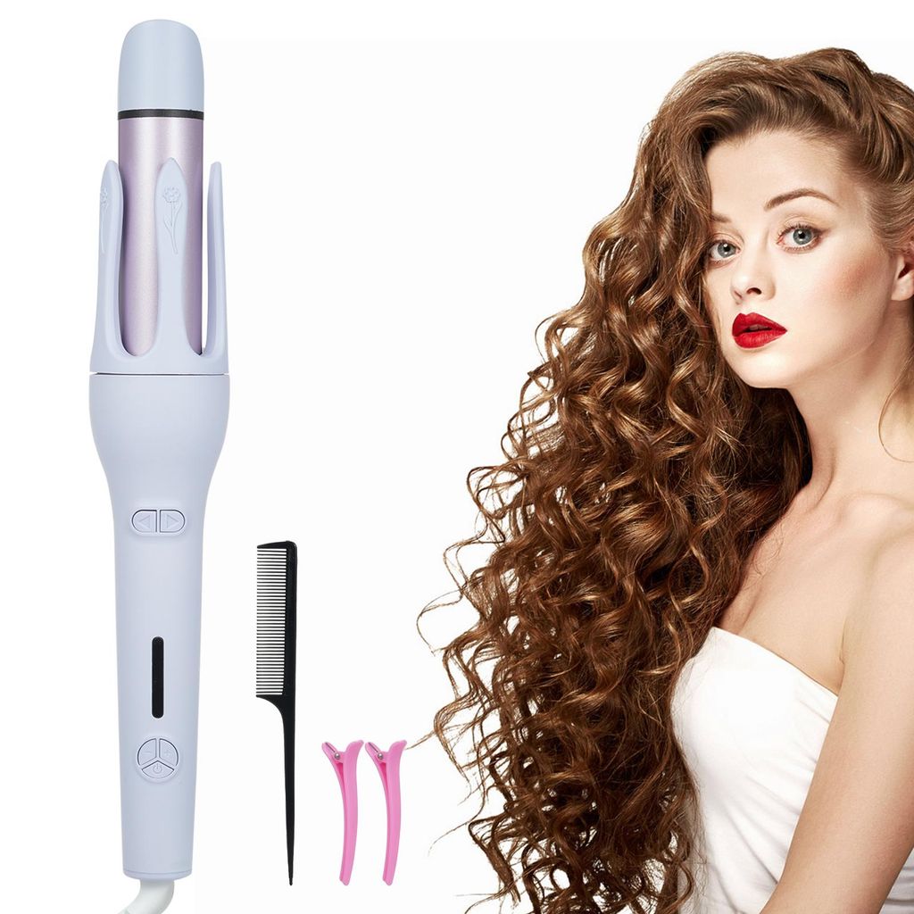 2-in-1-Glätteisen, Haarglätter, automatischer Lockenwickler, rotierender elektrischer Lockenstab, 3 einstellbare Temperaturen, Lockenstab, PTC-He...