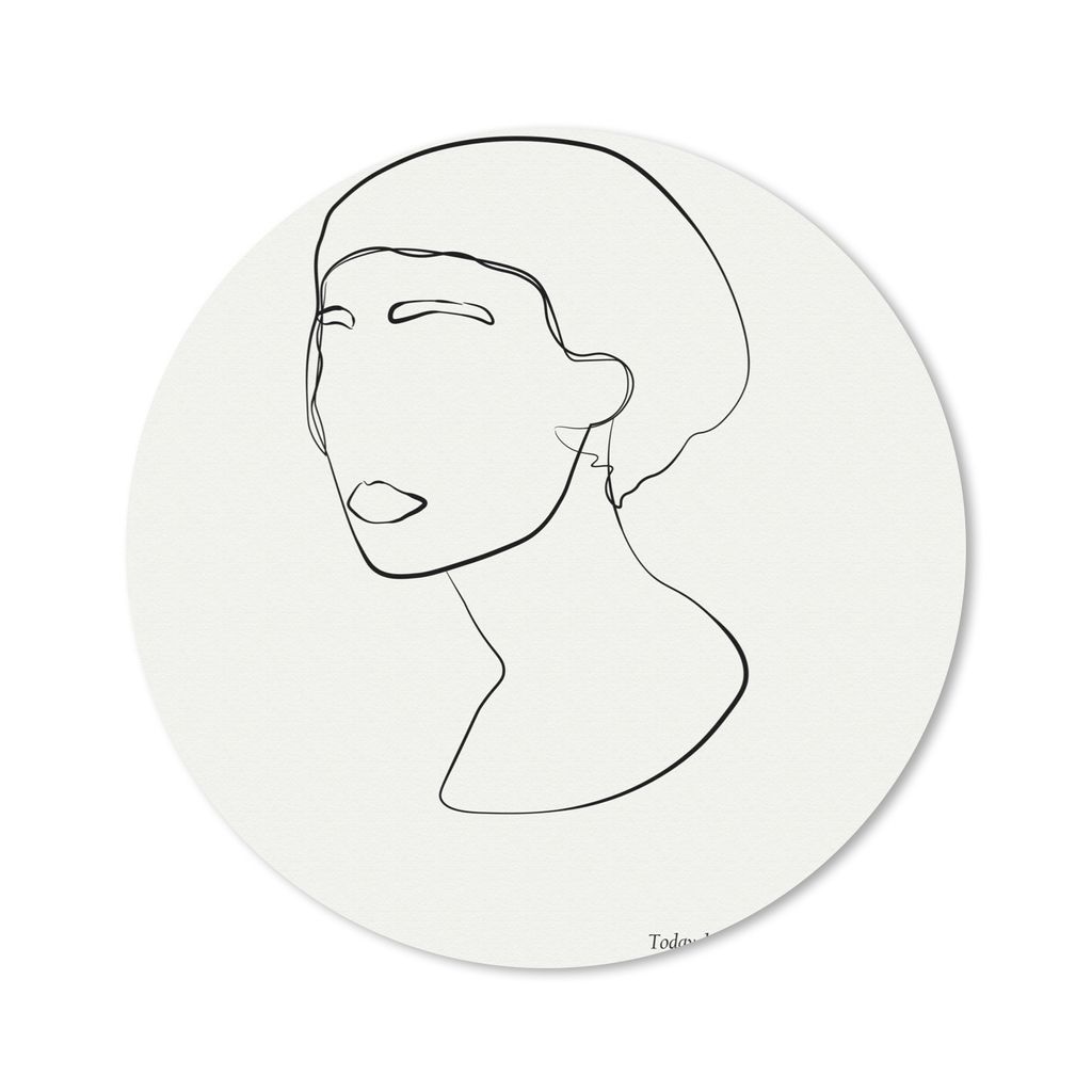 MuchoWow Mauspad Mousepad Text - Frauen - Strichzeichnungen - Zitate 20x20 cm - Mousepads - Maus Mat - Pad - Mausunterlage - Schreibtischmatte