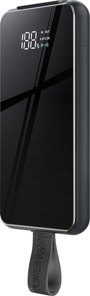 Remax Power Bank 10.000 mAh Powerbank mit integrierter Qi-Technologie - Schwarz USB-C USB-A