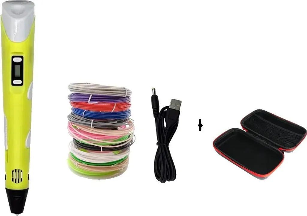 Penna 3D USB Professionale con PLA Giallo 9M - Offerta Creativa