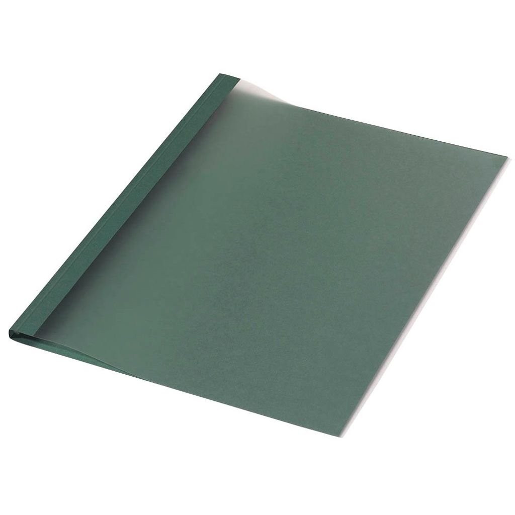 LMG Thermo-Bindemappen dunkelgrün Leinenkarton für 5 - 15 Blatt, 50 St.