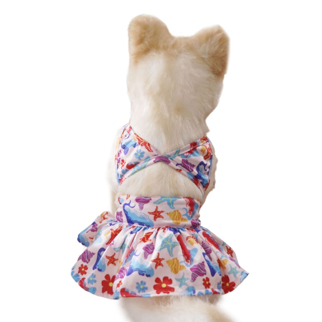 Set Haustier-Hundebikini, extra weich, exquisites Muster, Verschlussband, leuchtende Farbe, lichtecht, atmungsaktiv, Haustier-Hundedruck, Bikini-Ba...