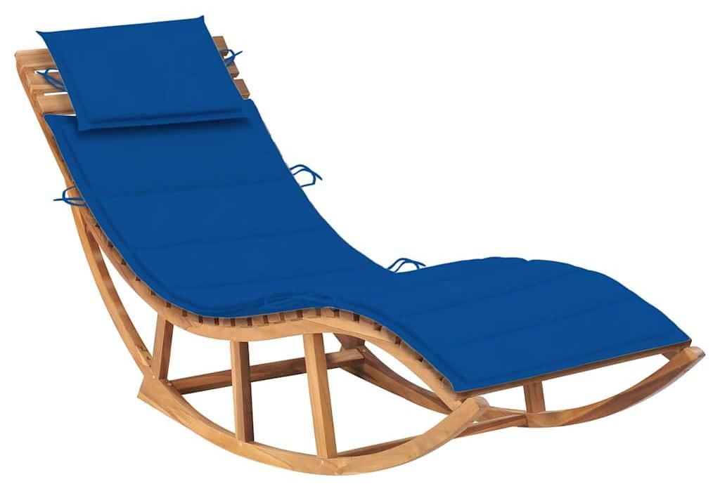vidaXL Schaukelliege mit Auflage Massivholz Teak