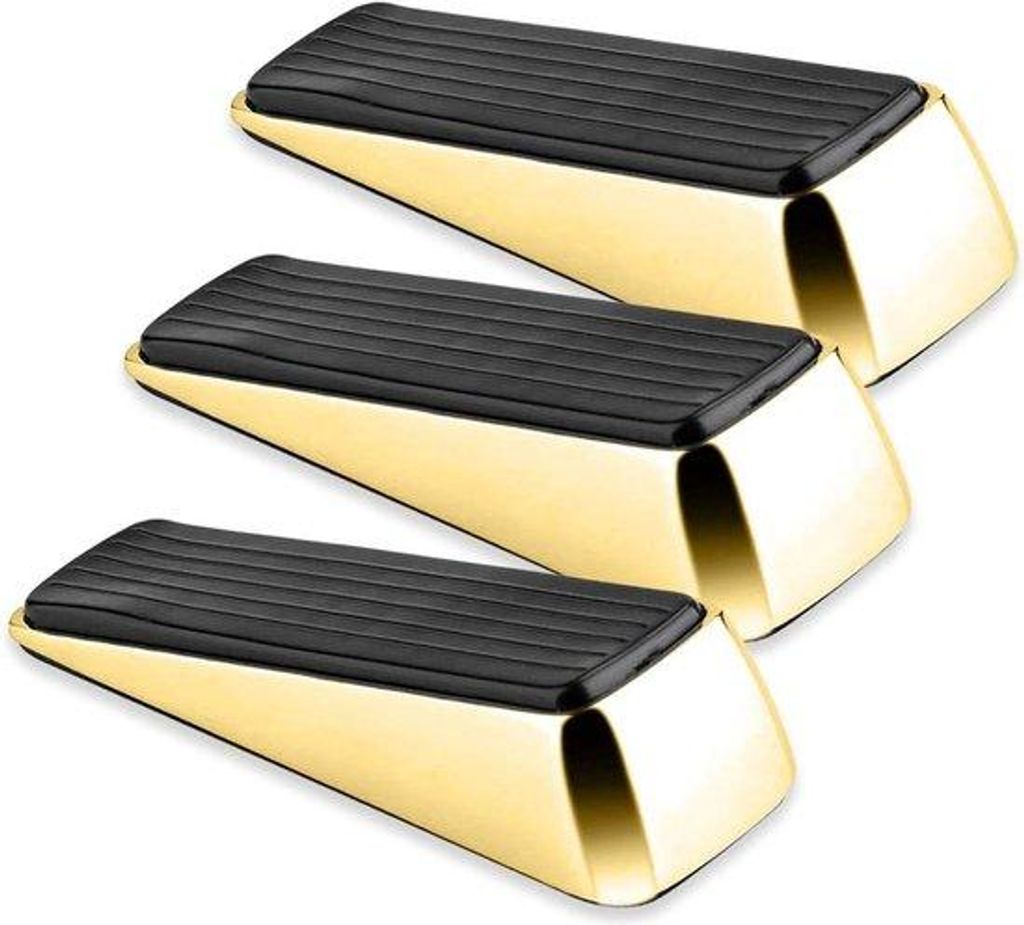 Messing-Deurstopper mit Anti-Slip-Grip - Anti-Kras-Oppervlak - ideale Puffer für innere Türen