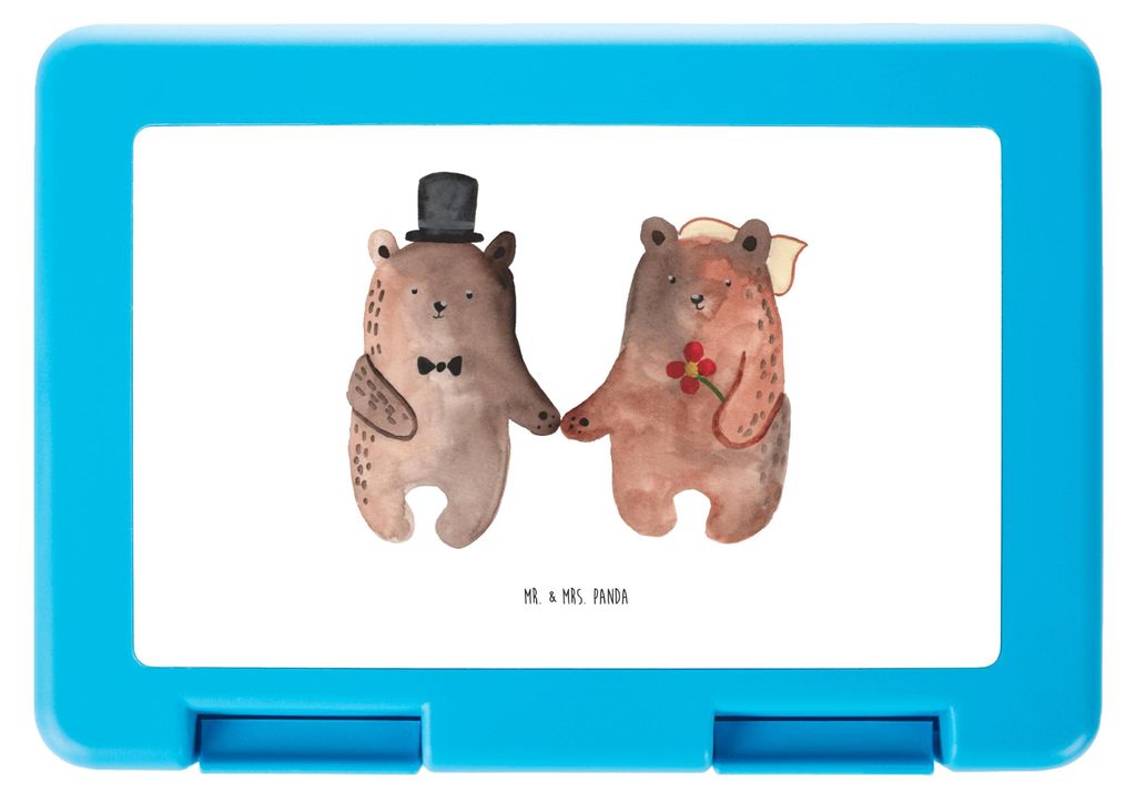 Mr. & Mrs. Panda Bento Box Bär Heirat - Weiß - Geschenk, Vorratsbehälter, Verheiratet Heirate Hochzeit Hochzeitsgeschenk Hochzeitspaar, Lebensmi...
