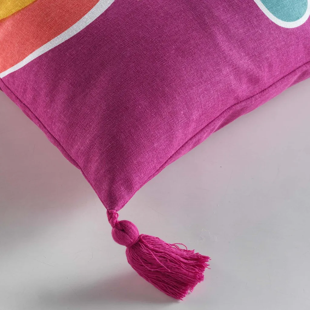 Housse de coussin SENORITA 45x45 cm en pur coton naturel imprimé - 2