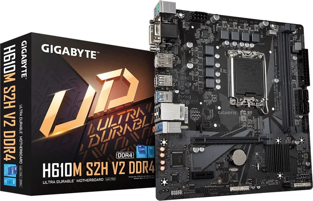 Gigabyte H610M S2H V2 DDR4 avec USB 3.2 et Audio HD 8 canaux LGA1700
